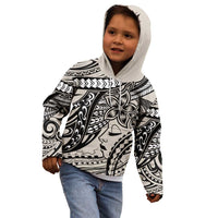 Polynesian Girl Tribal Tattoo Kid Hoodie Beige Vibe