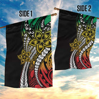 Polynesian Plumeria Floral Tattoo Pattern Garden Flag Reggae Style