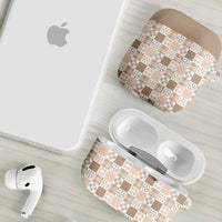 Hawaiian Palaka Quilt Pattern AirPods Case Hawaii Culture Bird of Paradise Exotic Motif - Polynesian Pride