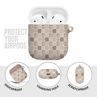 Hawaiian Palaka Quilt Pattern AirPods Case Hawaii Culture Bird of Paradise Exotic Motif - Polynesian Pride