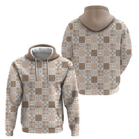 Hawaiian Palaka Quilt Pattern Hoodie Hawaii Culture Bird of Paradise Exotic Motif - Polynesian Pride