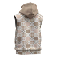 Hawaiian Palaka Quilt Pattern Sleeveless Zip Hoodie Hawaii Culture Bird of Paradise Exotic Motif LT9 - Polynesian Pride