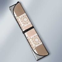 Hawaiian Palaka Quilt Pattern Auto Sun Shade Hawaii Culture Honu Turtle - Polynesian Pride