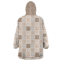 Hawaiian Palaka Quilt Pattern Wearable Blanket Hoodie Hawaii Culture Honu Turtle - Polynesian Pride