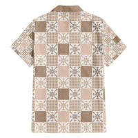Hawaiian Palaka Quilt Pattern Family Matching Off Shoulder Maxi Dress and Hawaiian Shirt Hawaii Culture Pineapple LT9 - Polynesian Pride