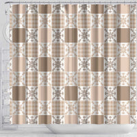 Hawaiian Palaka Quilt Pattern Shower Curtain Hawaii Culture Pineapple - Polynesian Pride