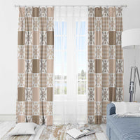 Hawaiian Palaka Quilt Pattern Window Curtain Hawaii Culture Pineapple - Polynesian Pride