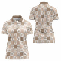 Hawaiian Palaka Quilt Pattern Women Polo Shirt Hawaii Culture Pineapple - Polynesian Pride