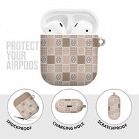 Hawaiian Palaka Quilt Pattern AirPods Case Hawaii Culture Tropical Flowers Mix LT9 - Polynesian Pride