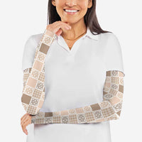 Hawaiian Palaka Quilt Pattern Arm Sleeves Hawaii Culture Tropical Flowers Mix - Polynesian Pride