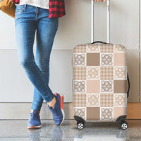 Hawaiian Palaka Quilt Pattern Luggage Cover Hawaii Culture Tropical Flowers Mix - Polynesian Pride