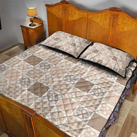 Hawaiian Palaka Quilt Pattern Quilt Bed Set Hawaii Culture Tropical Flowers Mix - Polynesian Pride