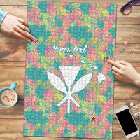 Seamless Hawaiian Quilt Pattern Puzzle Hawaii Culture Palm Leaf Tropical - Polynesian Pride