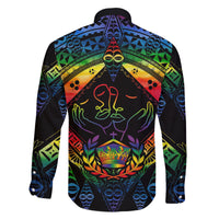 Tonga LGBT Family Matching Long Sleeve Bodycon Dress and Hawaiian Shirt Love Is Love Ngatu Rainbow Water Color LT9 - Polynesian Pride