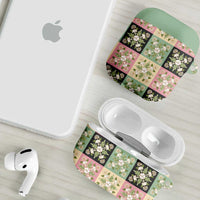 Seamless Pattern Maile and Pikake Lei AirPods Case Squares Maile Leaf - Polynesian Pride