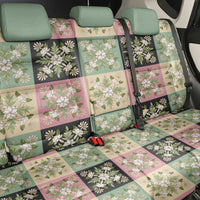 Seamless Pattern Maile and Pikake Lei Back Car Seat Cover Squares Maile Leaf - Polynesian Pride