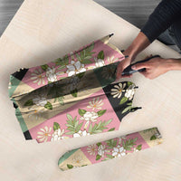 Seamless Pattern Maile and Pikake Lei Umbrella Squares Maile Leaf - Polynesian Pride