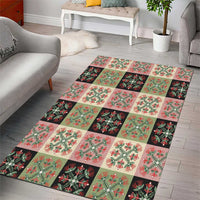 Seamless Pattern Pikake Lei Area Rug Floral Squares Pikake - Polynesian Pride