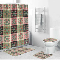 Seamless Pattern Pikake Lei Bathroom Set Floral Squares Pikake - Polynesian Pride