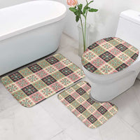 Seamless Pattern Pikake Lei Bathroom Set Floral Squares Pikake - Polynesian Pride