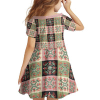 Seamless Pattern Pikake Lei Family Matching Tank Maxi Dress and Hawaiian Shirt Floral Squares Pikake - Polynesian Pride