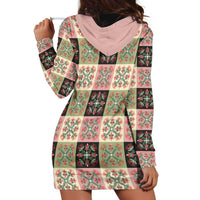 Seamless Pattern Pikake Lei Hoodie Dress Floral Squares Pikake - Polynesian Pride