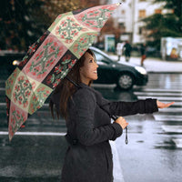 Seamless Pattern Pikake Lei Umbrella Floral Squares Pikake - Polynesian Pride