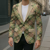 Seamless Pattern Puakenikeni and Kalo Blazer - Polynesian Pride