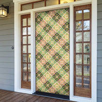 Seamless Pattern Puakenikeni and Kalo Door Cover - Polynesian Pride