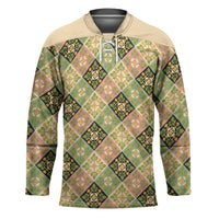Seamless Pattern Puakenikeni and Kalo Hockey Jersey - Polynesian Pride