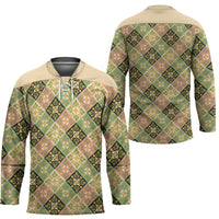 Seamless Pattern Puakenikeni and Kalo Hockey Jersey - Polynesian Pride