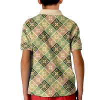 Seamless Pattern Puakenikeni and Kalo Kid Polo Shirt - Polynesian Pride