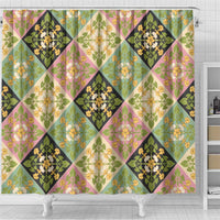 Seamless Pattern Puakenikeni and Kalo Shower Curtain - Polynesian Pride