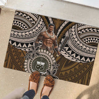 Samoa Warrior Rubber Doormat The Mighty Samoan Warrior Spirit