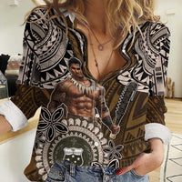 Samoa Warrior Women Casual Shirt The Mighty Samoan Warrior Spirit