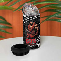 Samoan Pride Polynesian Tribal Warrior 4 in 1 Can Cooler Tumbler 685 Samoa Mo Samoa