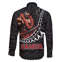 Samoan Pride Polynesian Tribal Warrior Family Matching Off Shoulder Maxi Dress and Hawaiian Shirt 685 Samoa Mo Samoa