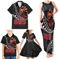 Samoan Pride Polynesian Tribal Warrior Family Matching Tank Maxi Dress and Hawaiian Shirt 685 Samoa Mo Samoa
