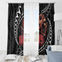 Samoan Pride Polynesian Tribal Warrior Window Curtain 685 Samoa Mo Samoa