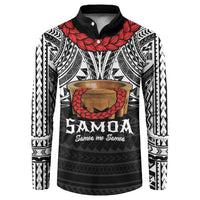 Samoan Tanoa Kava Bowl Ula Fala Button Sweatshirt Polynesian Tribal Vibe LT9 Brown - Polynesian Pride