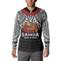 Samoan Tanoa Kava Bowl Ula Fala Button Sweatshirt Polynesian Tribal Vibe LT9 - Polynesian Pride