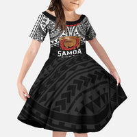 Samoan Tanoa Kava Bowl Ula Fala Family Matching Mermaid Dress and Hawaiian Shirt Polynesian Tribal Vibe LT9 Daughter's Dress Brown - Polynesian Pride