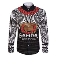 Samoan Tanoa Kava Bowl Ula Fala Family Matching Off Shoulder Maxi Dress and Hawaiian Shirt Polynesian Tribal Vibe LT9 Dad's Shirt - Long Sleeve Brown - Polynesian Pride