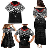 Samoan Tanoa Kava Bowl Ula Fala Family Matching Puletasi and Hawaiian Shirt Polynesian Tribal Vibe