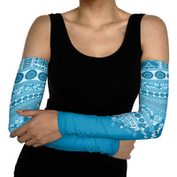 Fiji Marau na Kerisimasi Arm Sleeves Aqua Tagimoucia Tapa Masi Tribal - Polynesian Pride