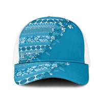 Fiji Marau na Kerisimasi Baseball Net Cap Aqua Tagimoucia Tapa Masi Tribal - Polynesian Pride