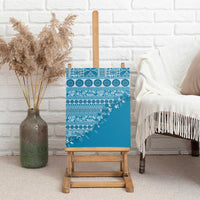 Fiji Marau na Kerisimasi Canvas Wall Art Aqua Tagimoucia Tapa Masi Tribal - Polynesian Pride