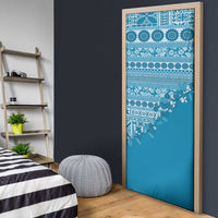 Fiji Marau na Kerisimasi Door Cover Aqua Tagimoucia Tapa Masi Tribal - Polynesian Pride