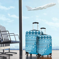 Fiji Marau na Kerisimasi Luggage Cover Aqua Tagimoucia Tapa Masi Tribal - Polynesian Pride