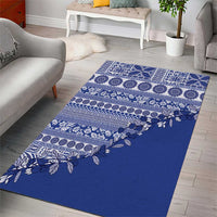 Fiji Marau na Kerisimasi Area Rug Blue Tagimoucia Tapa Masi Tribal - Polynesian Pride